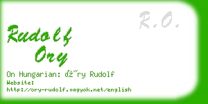 rudolf ory business card